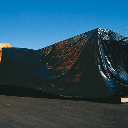 10 x 100' - 4 Mil Black Poly Sheeting/Central Folded